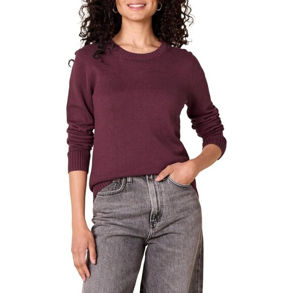 Sweaters - Women's Cotton Crewneck Sweater Plus Size Casual Warm Lightweight
